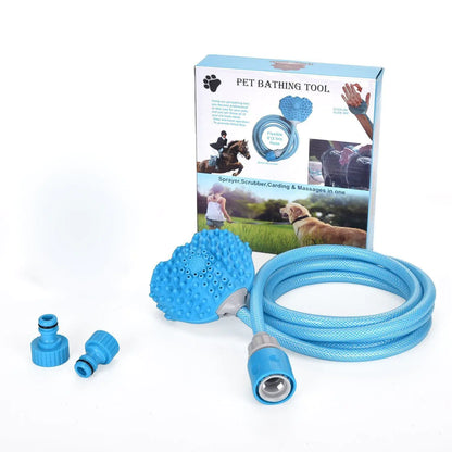 Pet Bathing Massage Glove and Hose